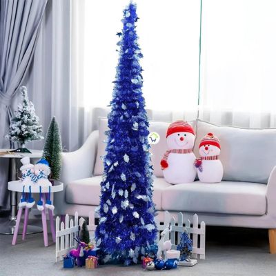 ÁRBOL DE NAVIDAD PLEGABLE RÁPIDO Y FÁCIL DE ARMAR + EXTENSIÓN NAVIDEÑA DE 200 BOMBILLOS